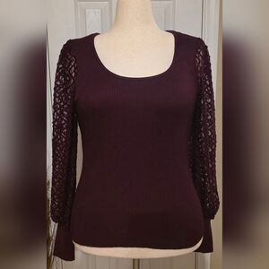 Cato Deep Burgundy Knit Sweater